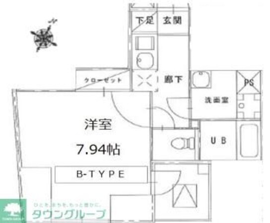 S-RESIDENCE日本橋浜町の物件間取画像